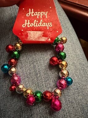 Multicolor Holiday Jingle Bell Bracelet